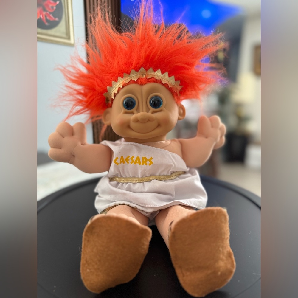 ‼️RARE VINTAGE Orange-Haired Troll Doll- Caesar